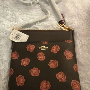 Coach Brown Floral Crossbody Bag
